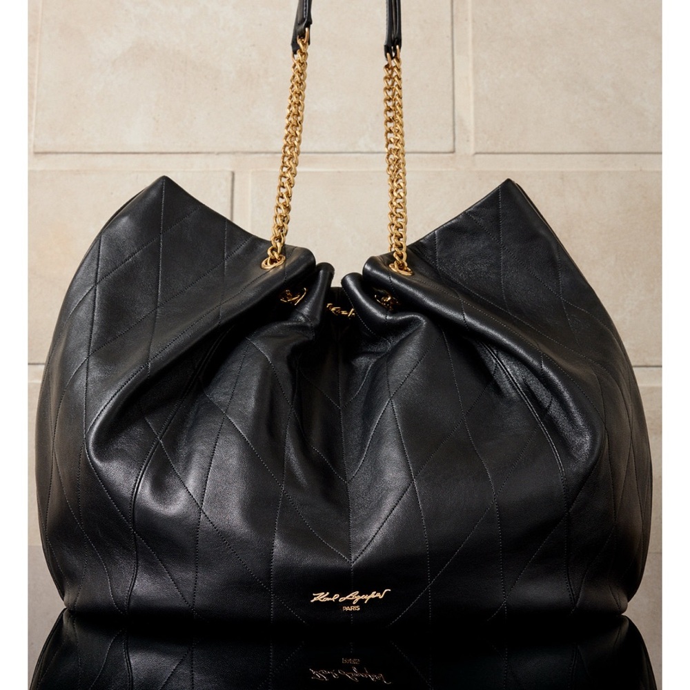 Karl Lagerfeld Black Quilted Shoulder Bag